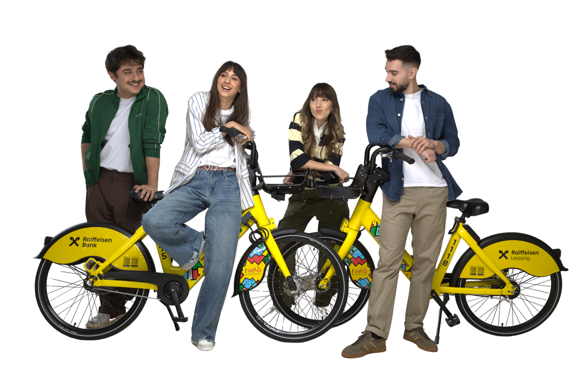 i'velo riders with yellow bikes